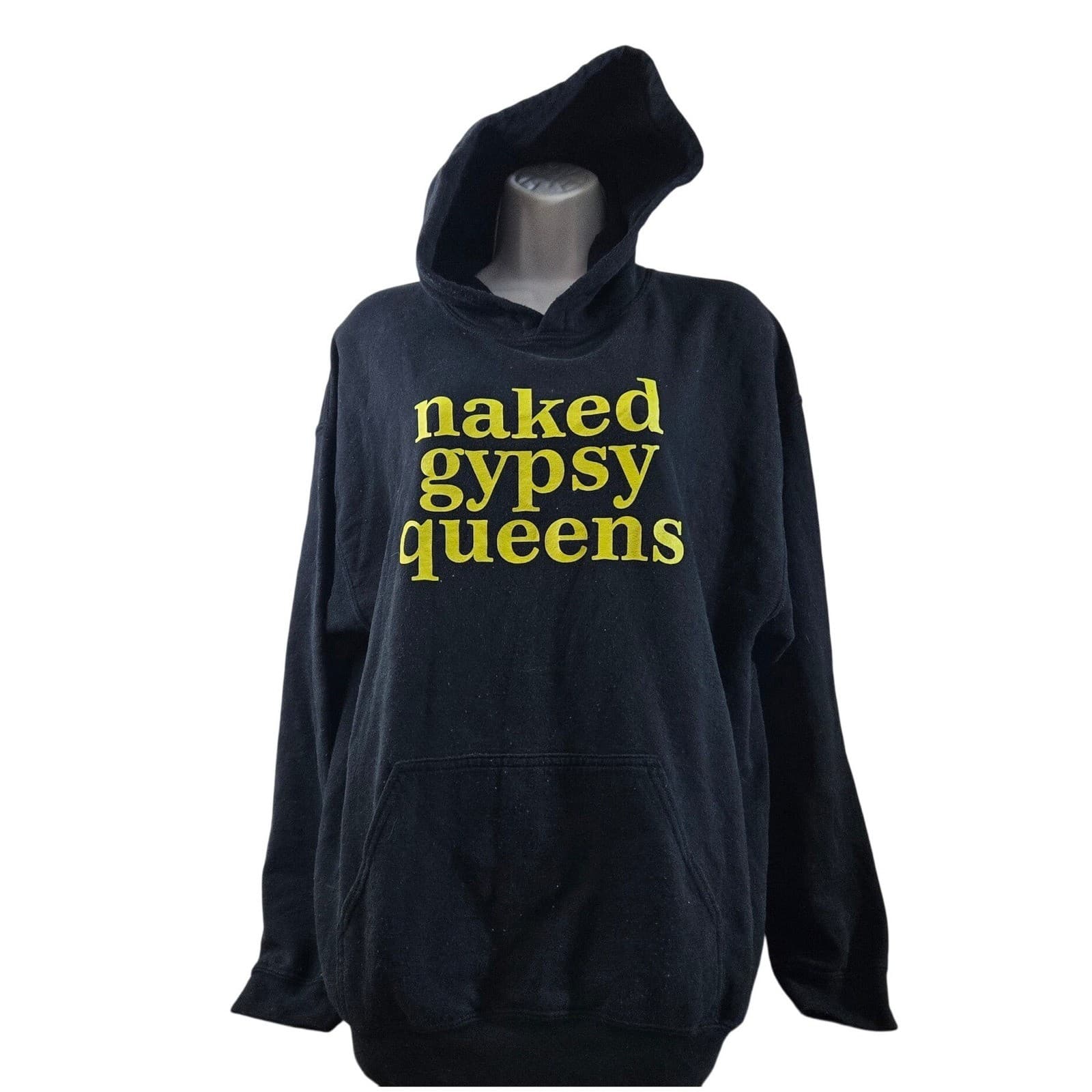 Gildan Black Heavy Blend Hoodie Naked Gypsy Queens Graphic Print Pullover