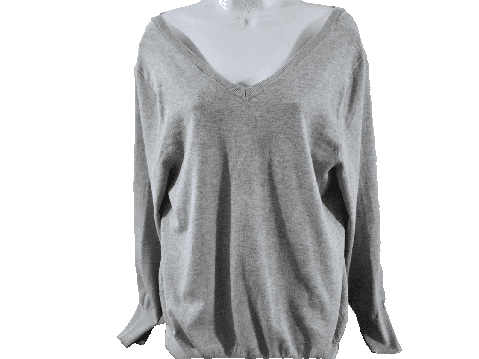 Lane Bryant Gray Detail Lightweight V-Neck Sweater Women’s 14/16