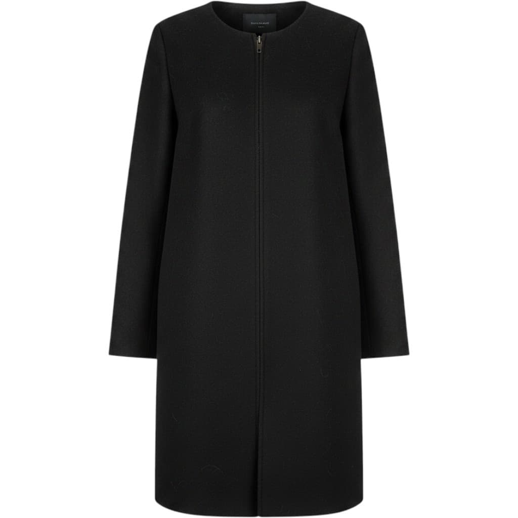 Talbots Plus Womens 1X Black Collarless Zip Front Wool Blend Coat New NWT - Thumbnail 4