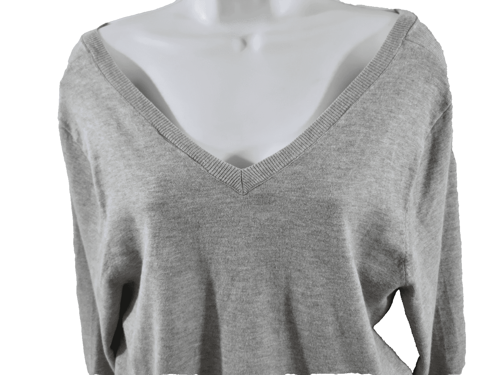 Lane Bryant Gray Detail Lightweight V-Neck Sweater Women’s 14/16 - Thumbnail 2