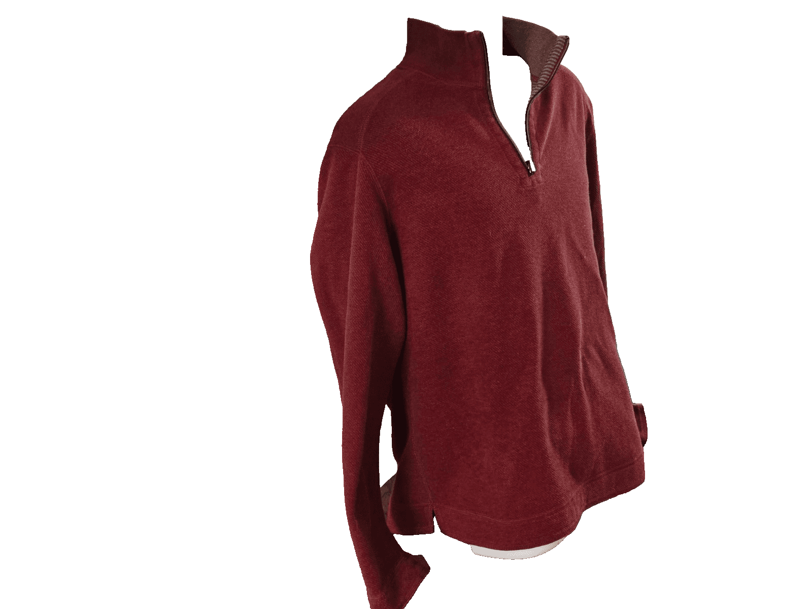 Tommy Bahama Men Pullover Shirt Mens Large 3/4 Zip Long Sleeve Maroon Logo - Thumbnail 7