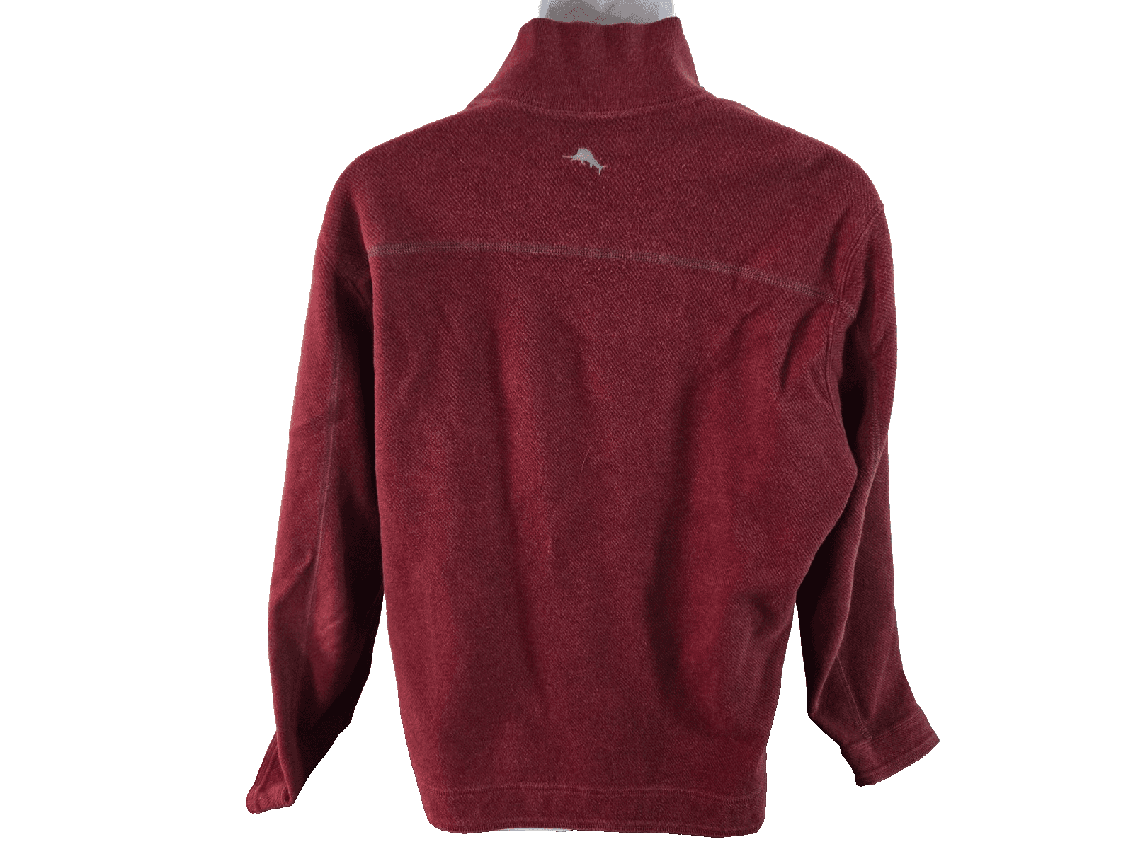 Tommy Bahama Men Pullover Shirt Mens Large 3/4 Zip Long Sleeve Maroon Logo - Thumbnail 8