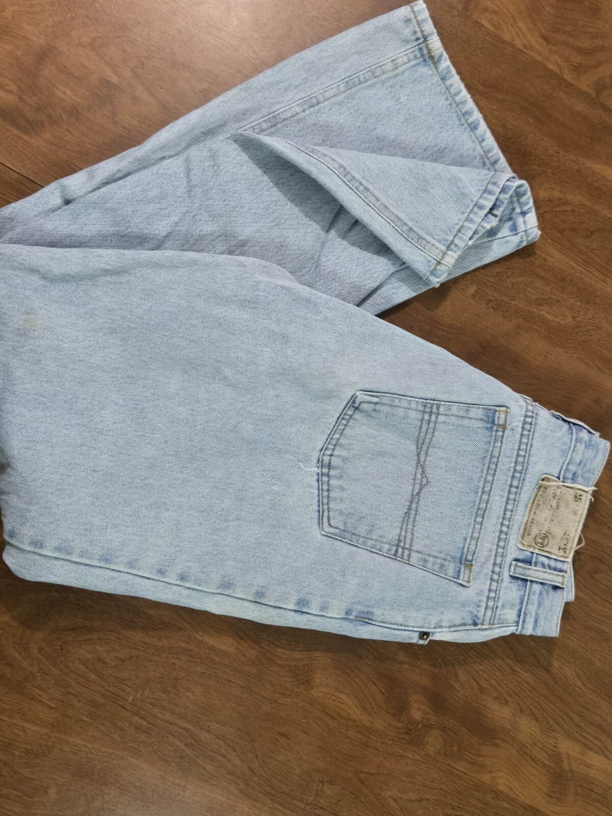 Bugle Boy Jeans Mens Size 32 X 30.5 Tapered Leg Light Blue Wash Vintage 90s Y2K - Thumbnail 8