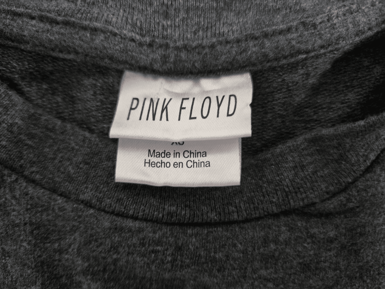 Pink Floyd Dark Side of Moon Cropped Front Tie Long Sleeve Shirt Women's XS - Thumbnail 4