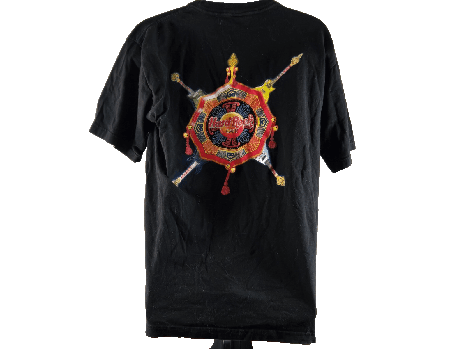 Hard Rock Cafe London Vintage T-Shirt Black With Colorful Back Graphic Size L - Thumbnail 8