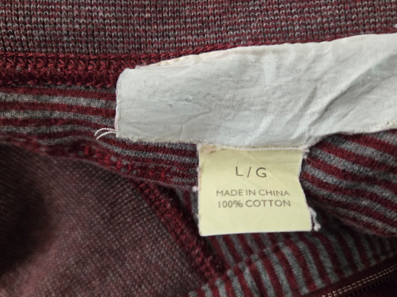Tommy Bahama Men Pullover Shirt Mens Large 3/4 Zip Long Sleeve Maroon Logo - Thumbnail 3
