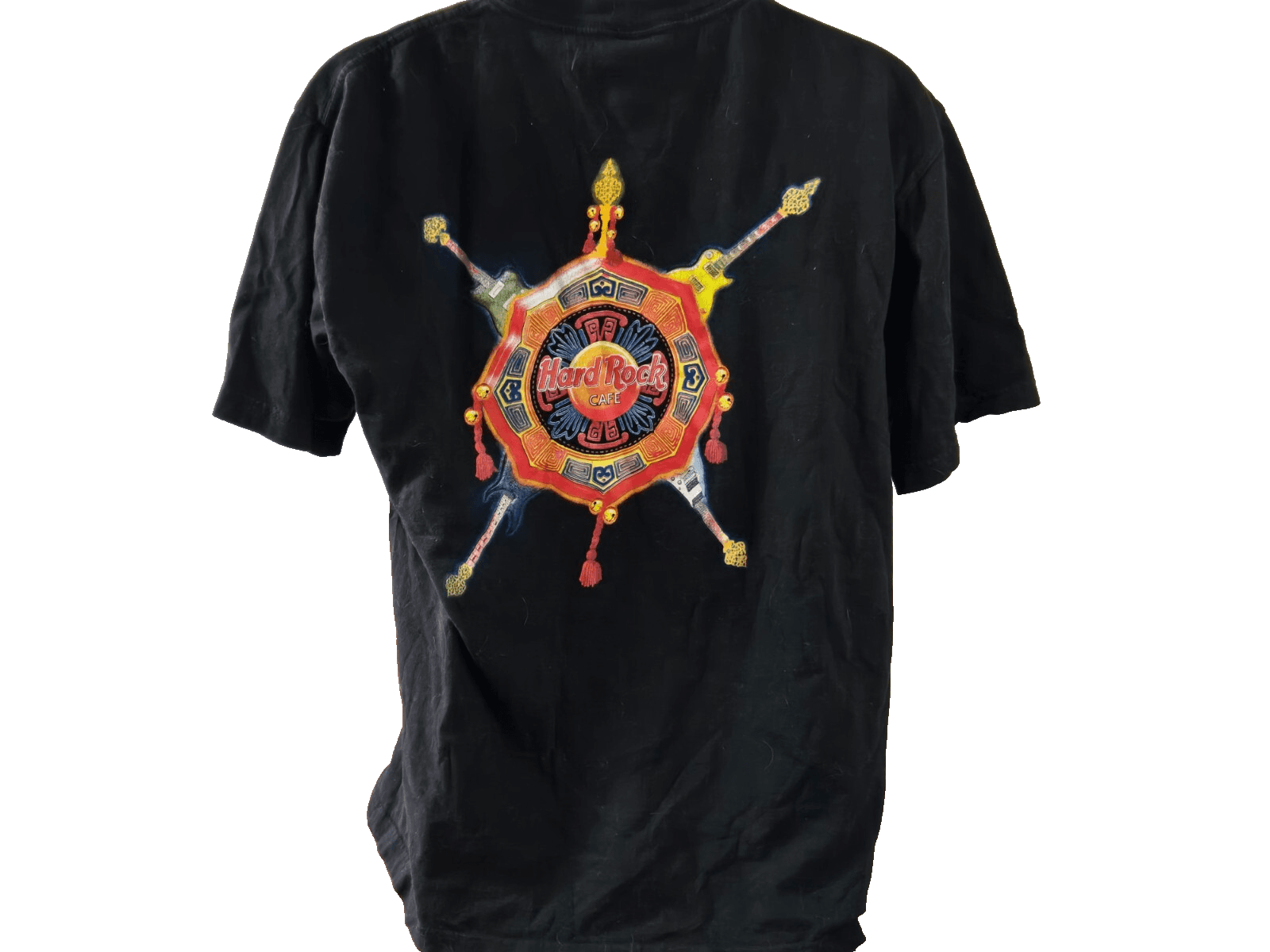 Hard Rock Cafe London Vintage T-Shirt Black With Colorful Back Graphic Size L - Thumbnail 3