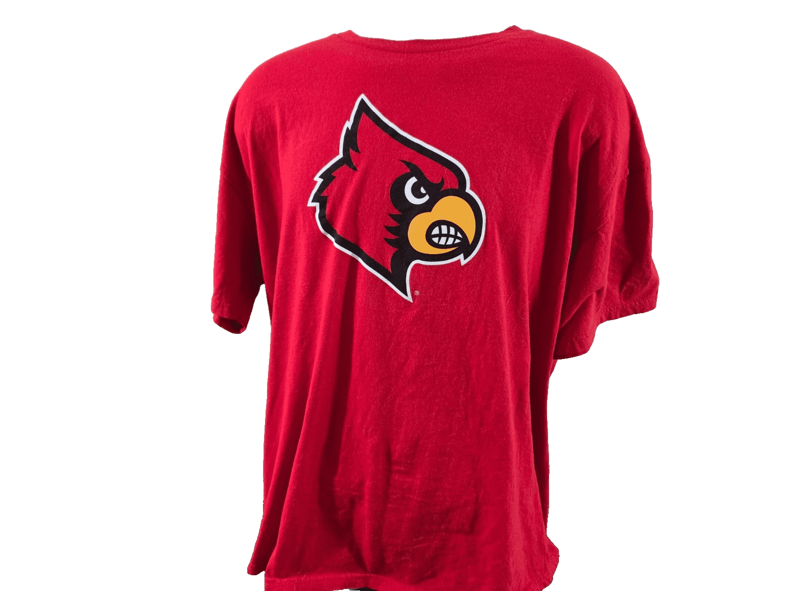 Louisville Cardinals Shirt Mens XXL Red Short Sleeve Cotton Top Adult NCAA