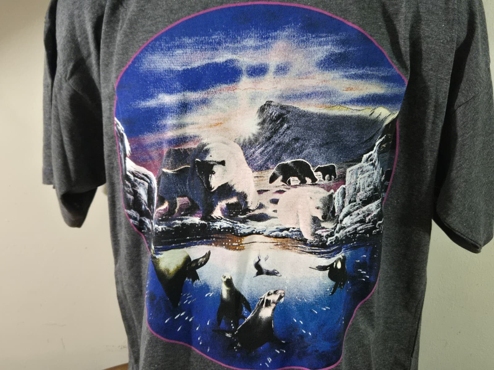 Empire For Nature T Shirt Size XL Polar Bear Seals Vintage Gray