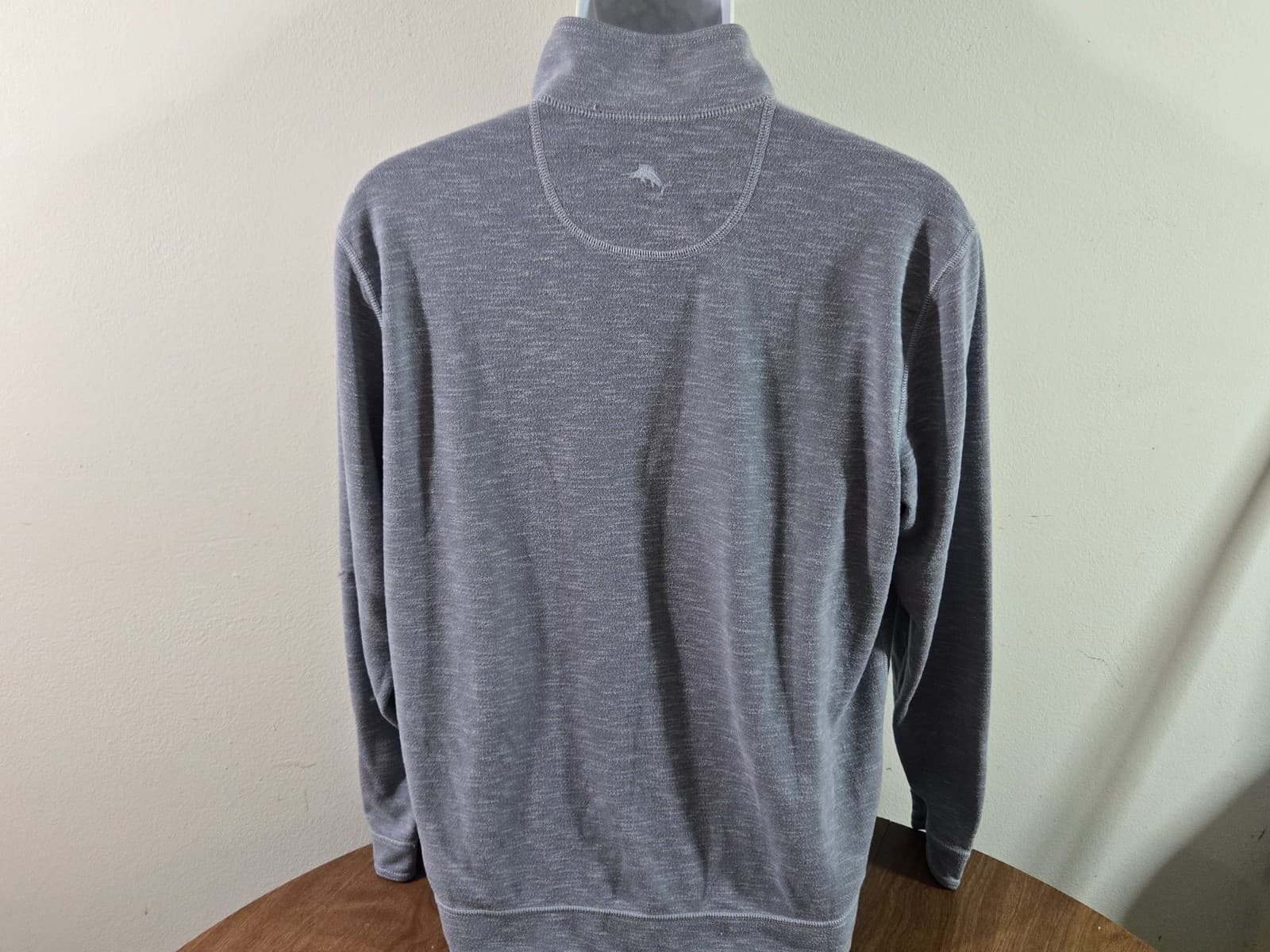 Tommy Bahama Men Pullover Shirt Mens Light Blue 3/4 Zip Long Sleeve Logo Cut Tag - Thumbnail 3