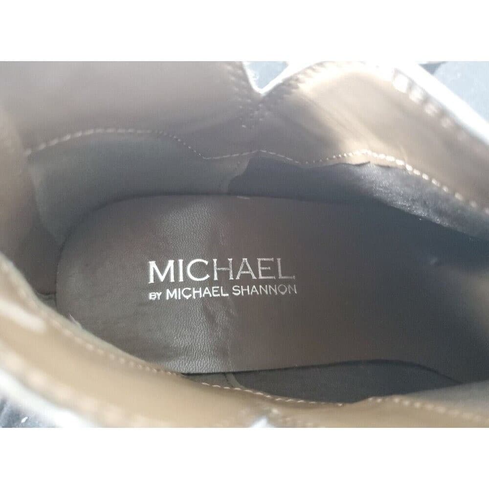 Michael Shannon Leather Upper Ankle Boots Zip -Up Women's Size 9 Leopard Print - Thumbnail 8