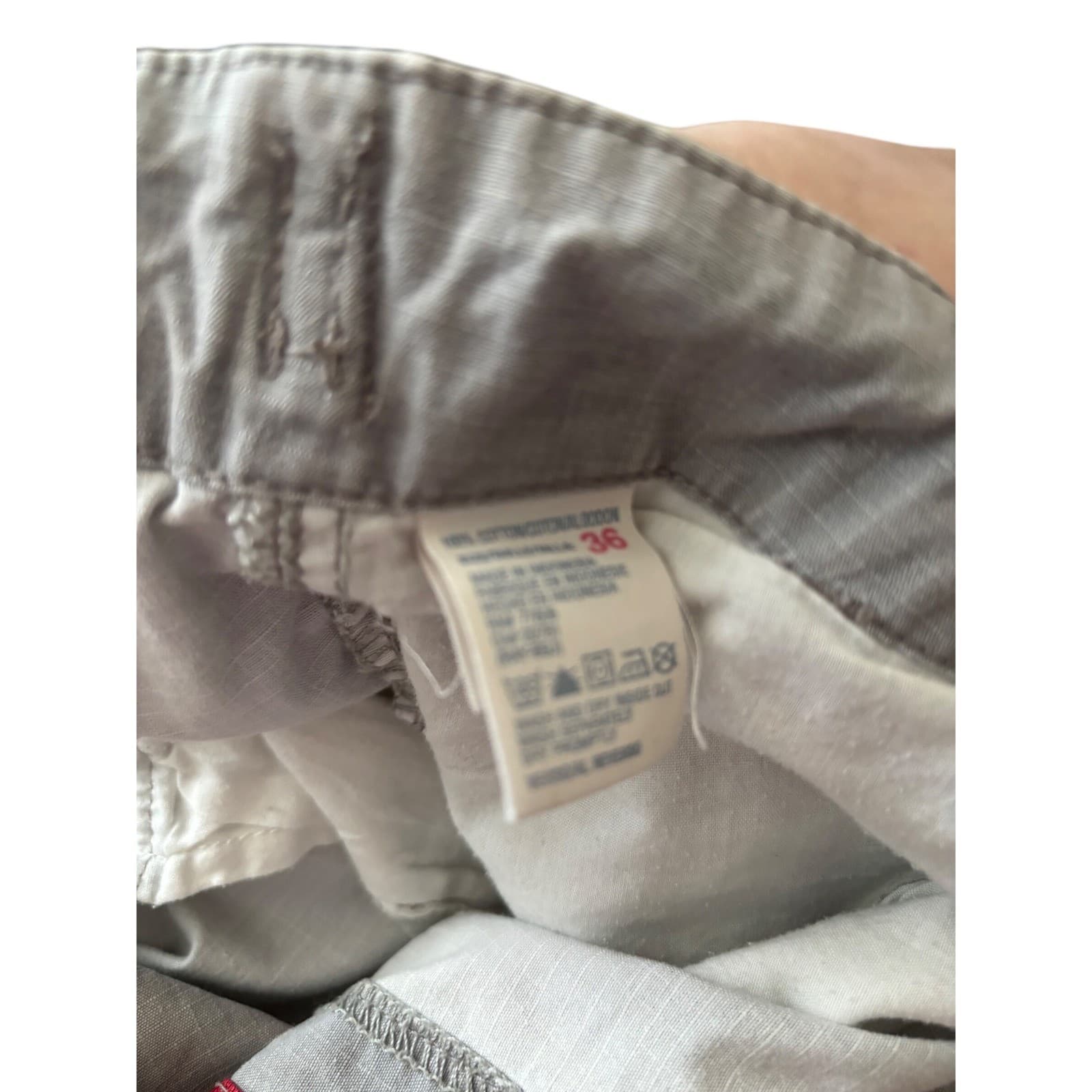 Tommy Jeans Mens Cargo Shorts Size 36 Grey Ripstop Cotton Utility Casual Hiking - Thumbnail 7
