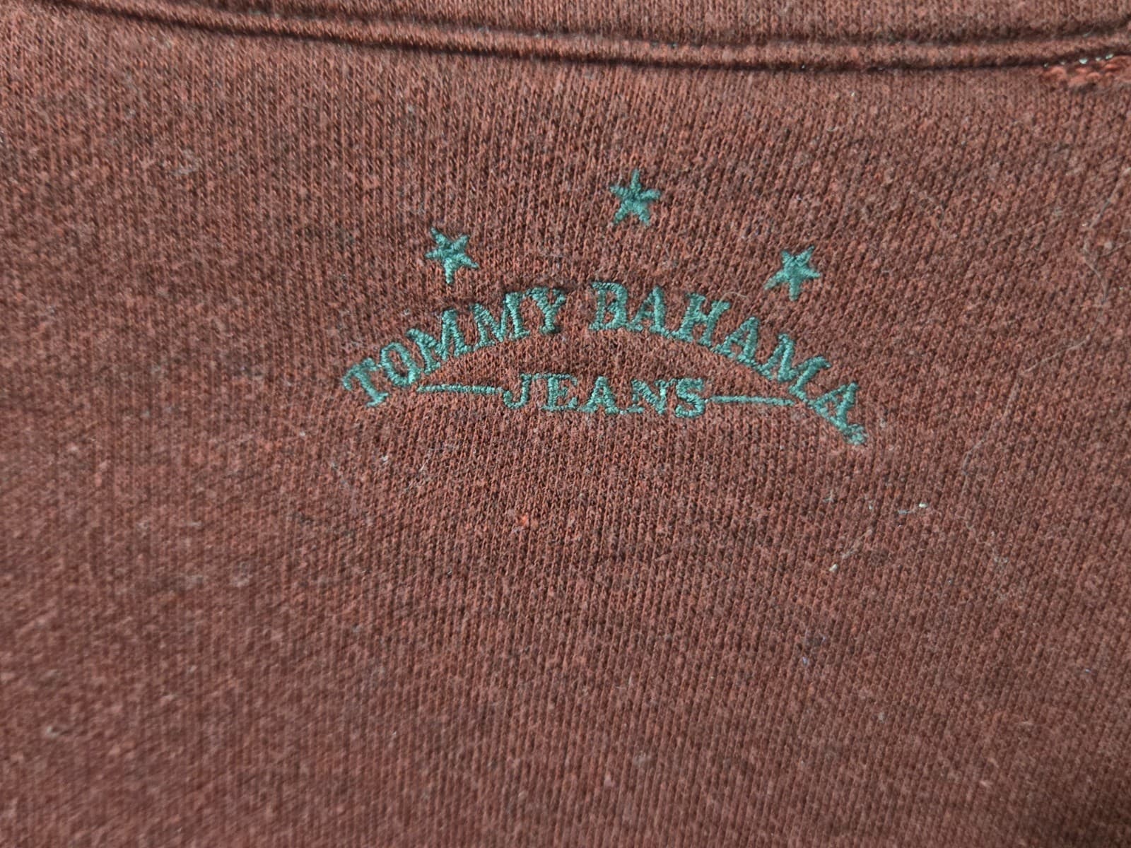 Tommy Bahama Men Pullover Shirt Mens 3/4 Zip Long Sleeve Maroon Logo Cut Tag - Thumbnail 4