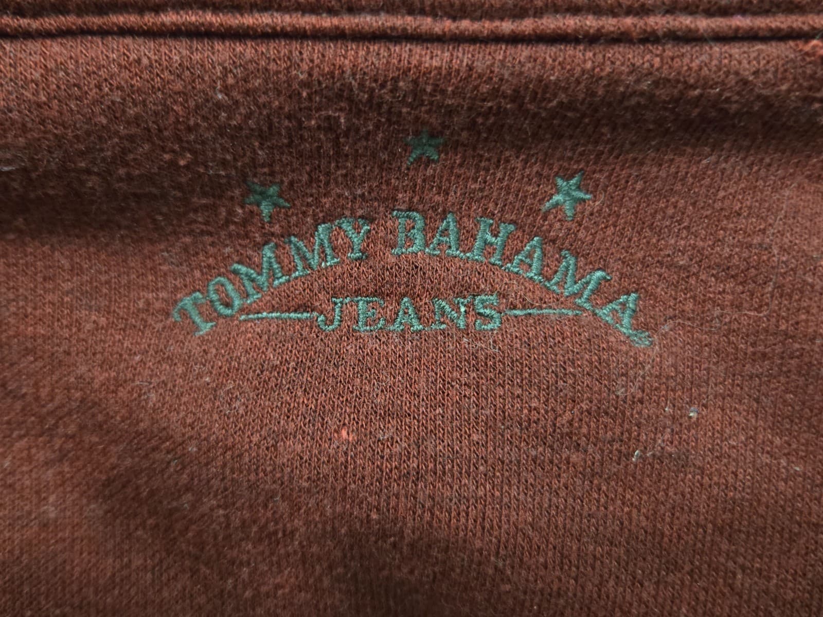 Tommy Bahama Men Pullover Shirt Mens 3/4 Zip Long Sleeve Maroon Logo Cut Tag - Thumbnail 5