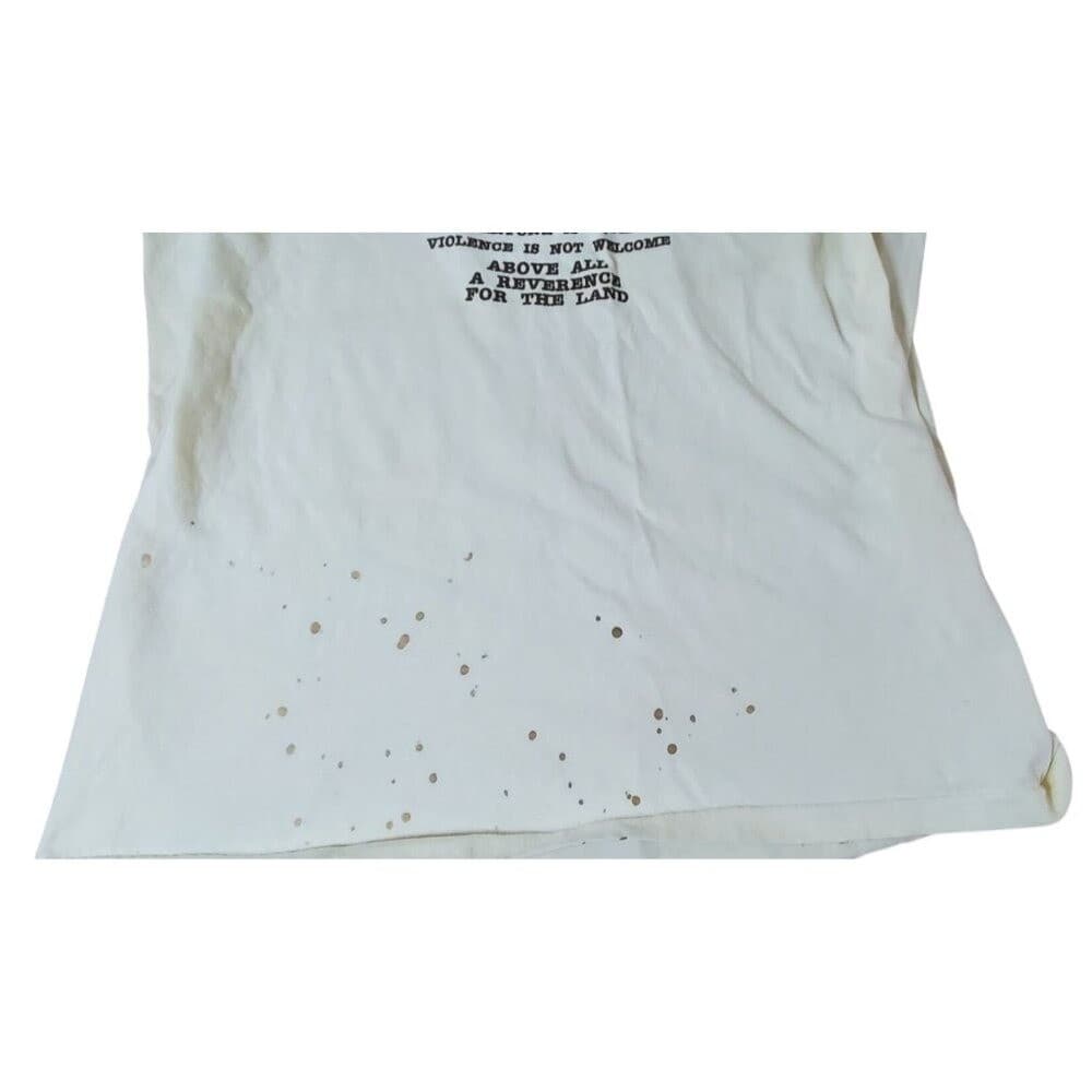 Vintage "Heal The Peach" T-Shirt With Graphic Print Hanes Beefy-T Single Stitch - Thumbnail 3