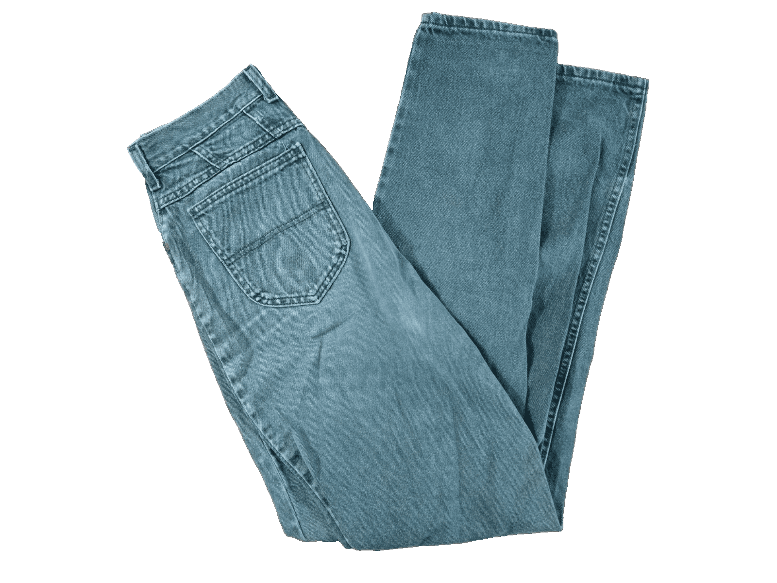LL Bean Jeans Womens Size 10 Green Dark Wash Denim Straight Leg 28" X 34" - Thumbnail 2