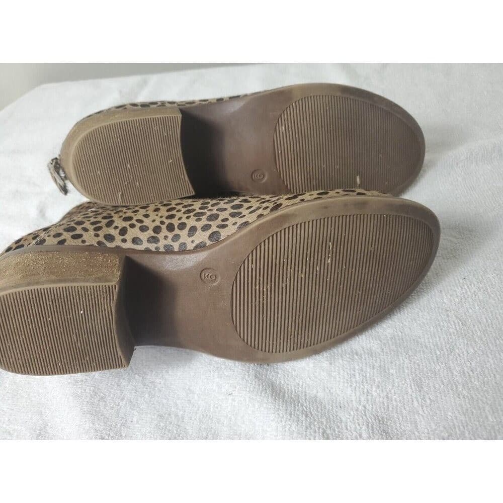 Michael Shannon Leather Upper Ankle Boots Zip -Up Women's Size 9 Leopard Print - Thumbnail 4