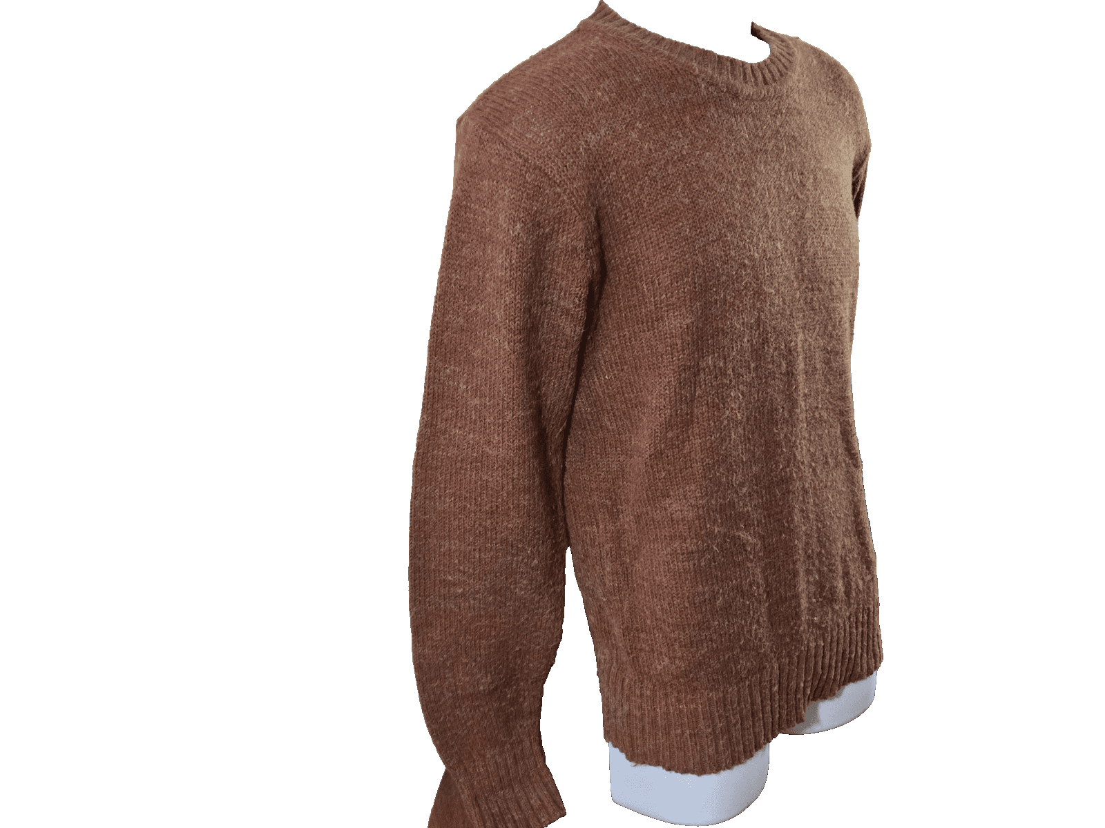 Bruce Jenner SIM Sweater Mens Medium Copper Acrylic Stretch Blend Crew Neck - Thumbnail 6