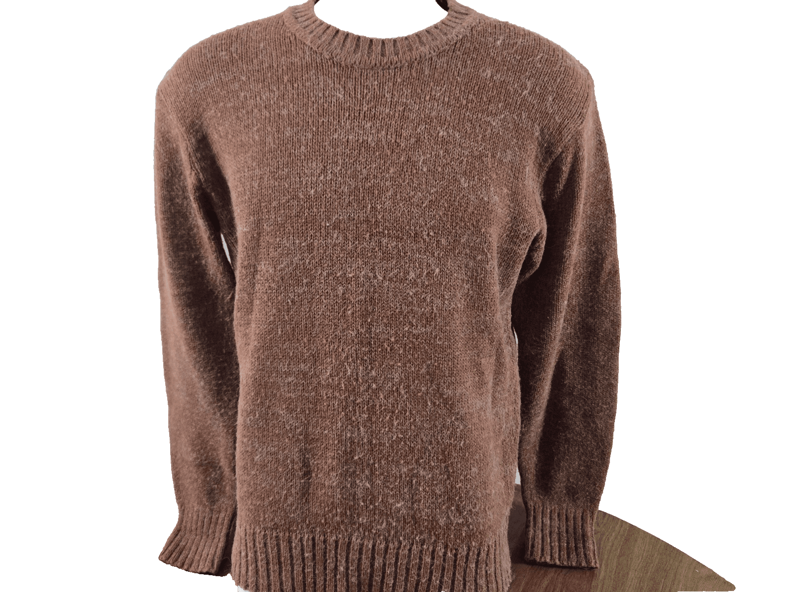 Bruce Jenner SIM Sweater Mens Medium Copper Acrylic Stretch Blend Crew Neck - Thumbnail 4