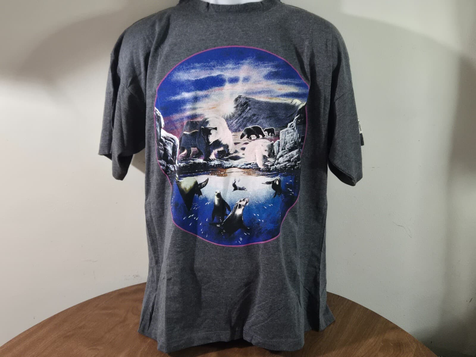 Empire For Nature T Shirt Size XL Polar Bear Seals Vintage Gray - Thumbnail 2