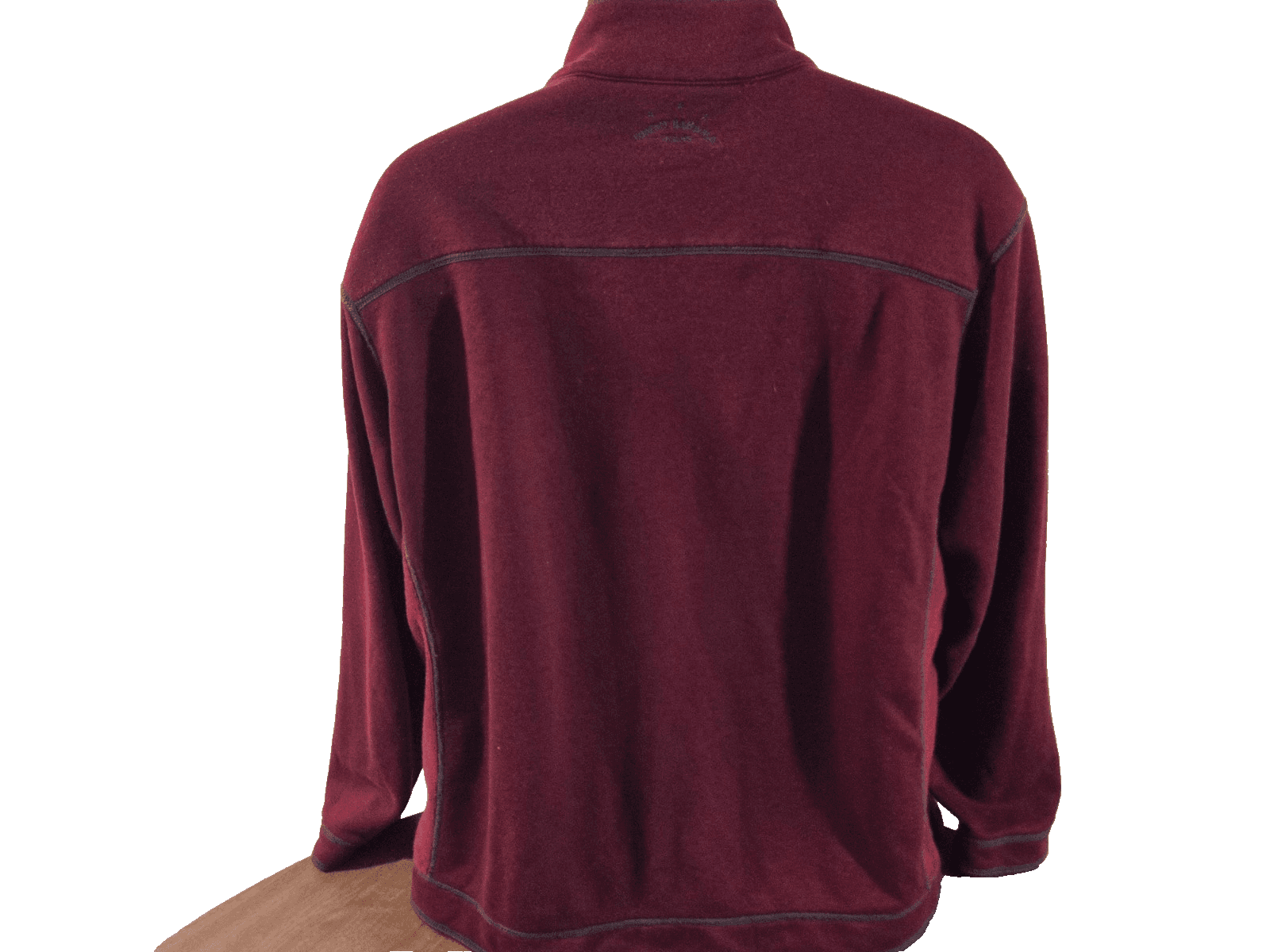 Tommy Bahama Men Pullover Shirt Mens 3/4 Zip Long Sleeve Maroon Logo Cut Tag - Thumbnail 3
