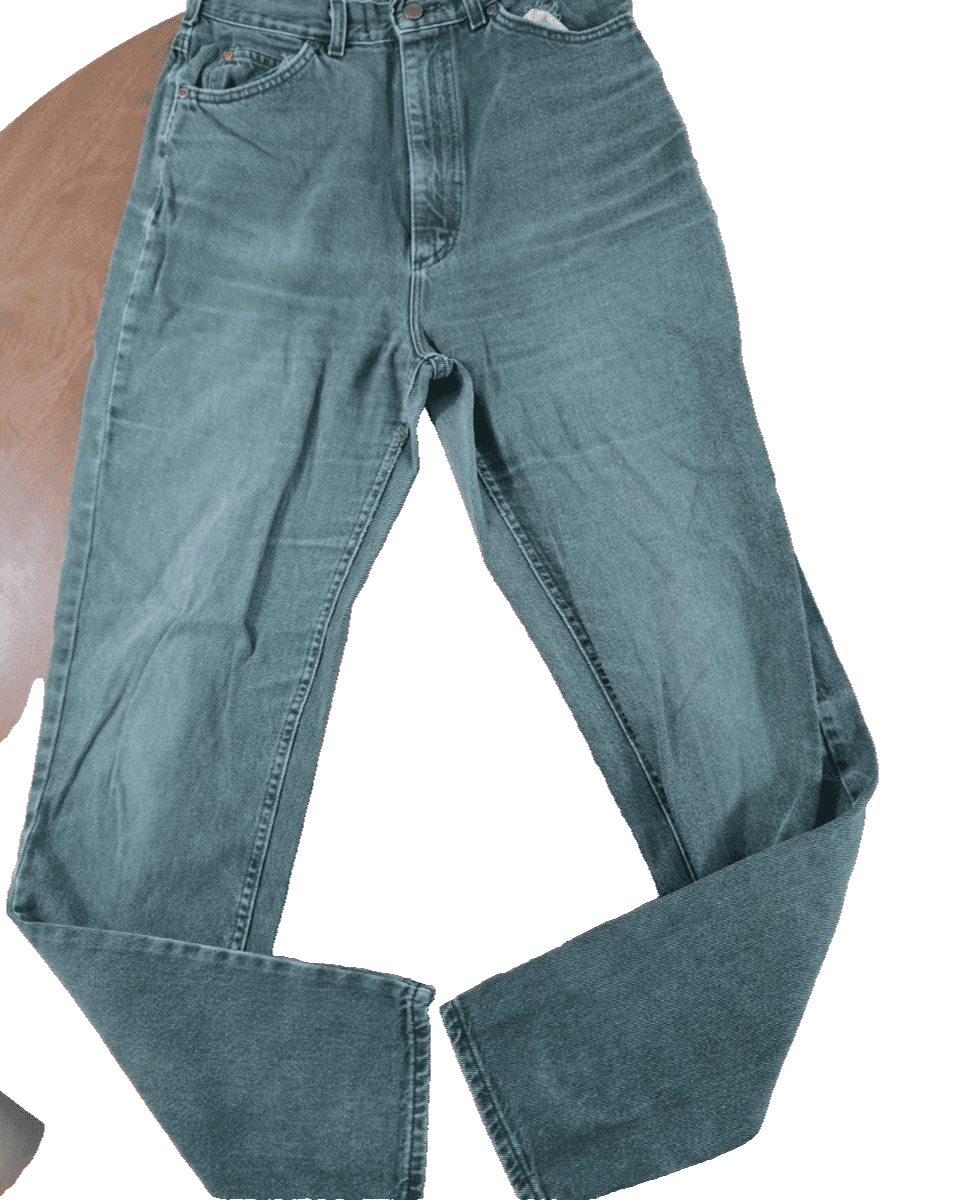 LL Bean Jeans Womens Size 10 Green Dark Wash Denim Straight Leg 28" X 34" - Thumbnail 4