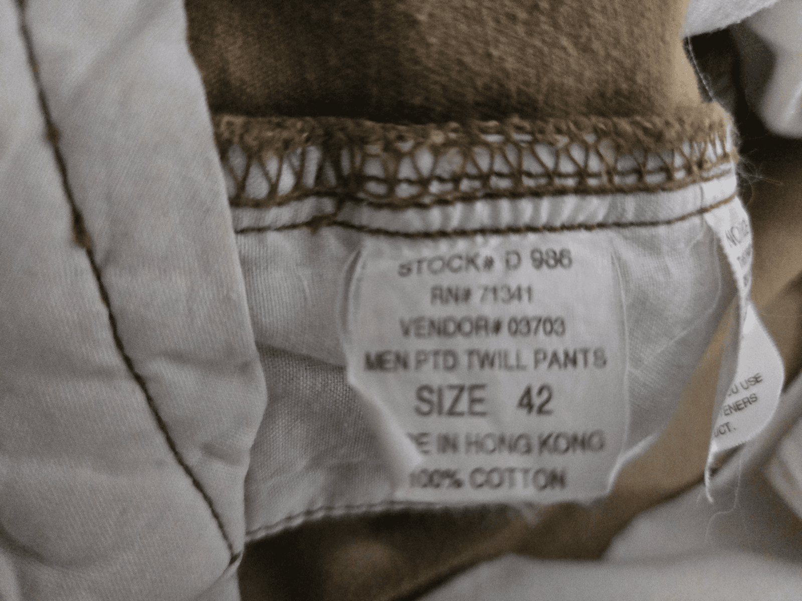 L L Bean Mens Casual Trousers Pants W42 L34 Brown Cotton Pleated Front - Thumbnail 8