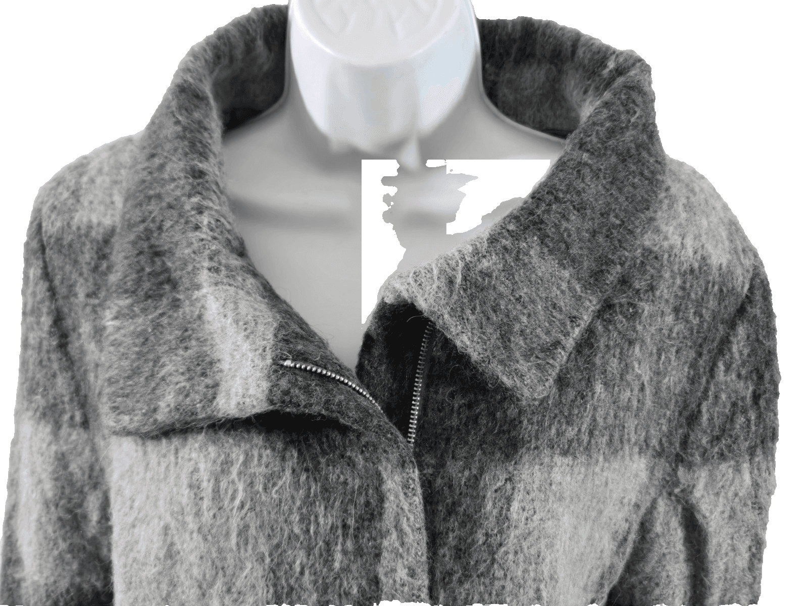 Talbot Blazer Jacket Gray Wool Blend Full Zipper Lined Women’s Size 14 - Thumbnail 2