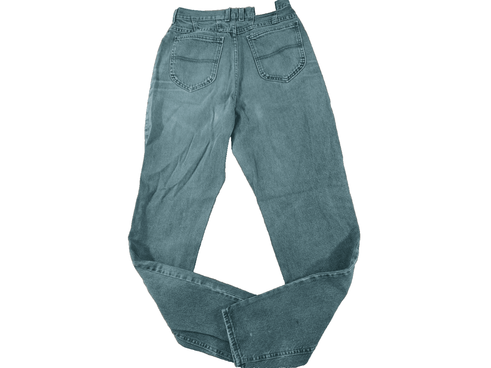 LL Bean Jeans Womens Size 10 Green Dark Wash Denim Straight Leg 28" X 34" - Thumbnail 3