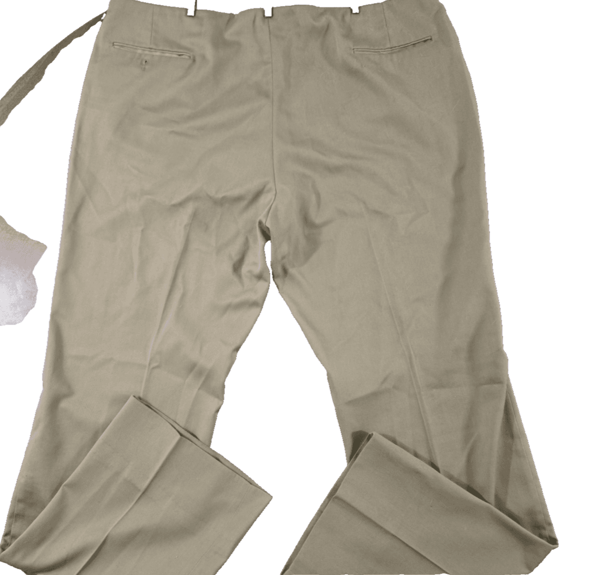 Stuart Edward Limited Vintage Dress Pants Men's 42" X 34" Tan Flat Front - Thumbnail 4