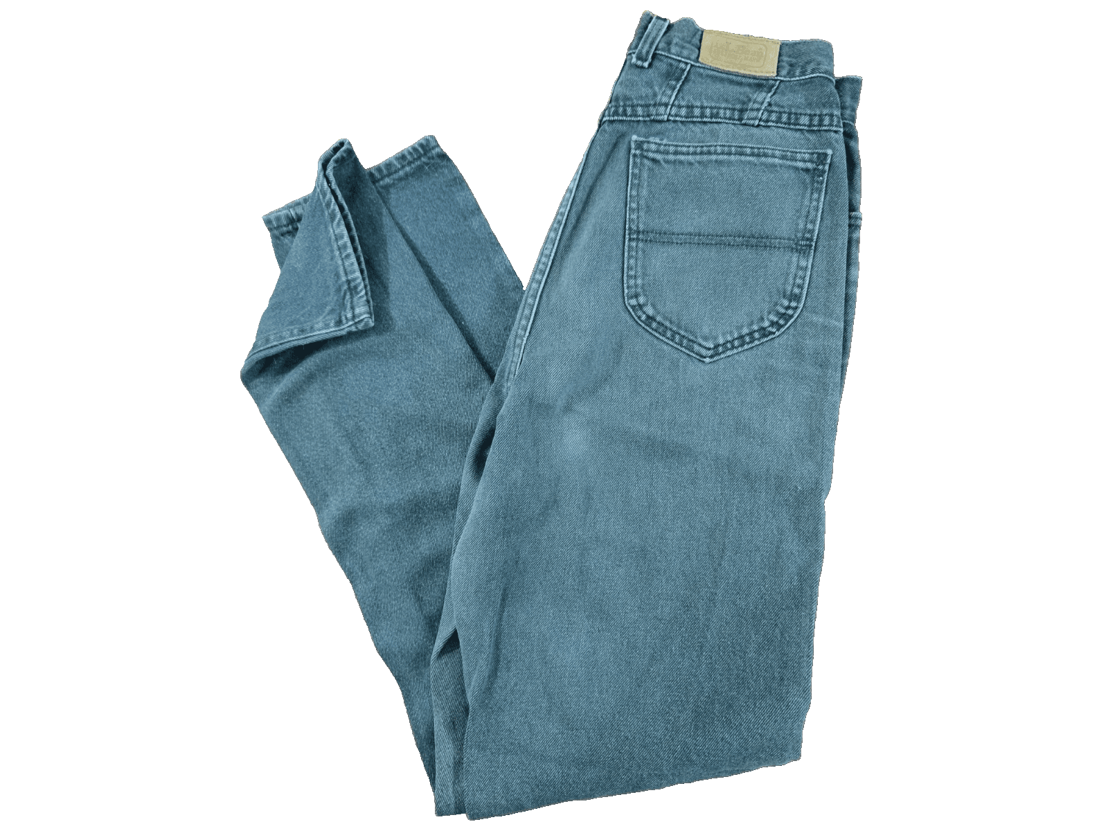 LL Bean Jeans Womens Size 10 Green Dark Wash Denim Straight Leg 28" X 34"