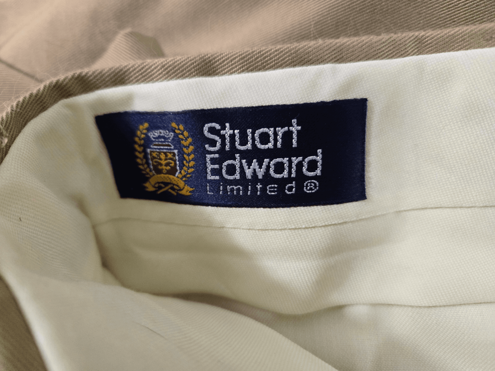 Stuart Edward Limited Vintage Dress Pants Men's 42" X 34" Tan Flat Front - Thumbnail 5