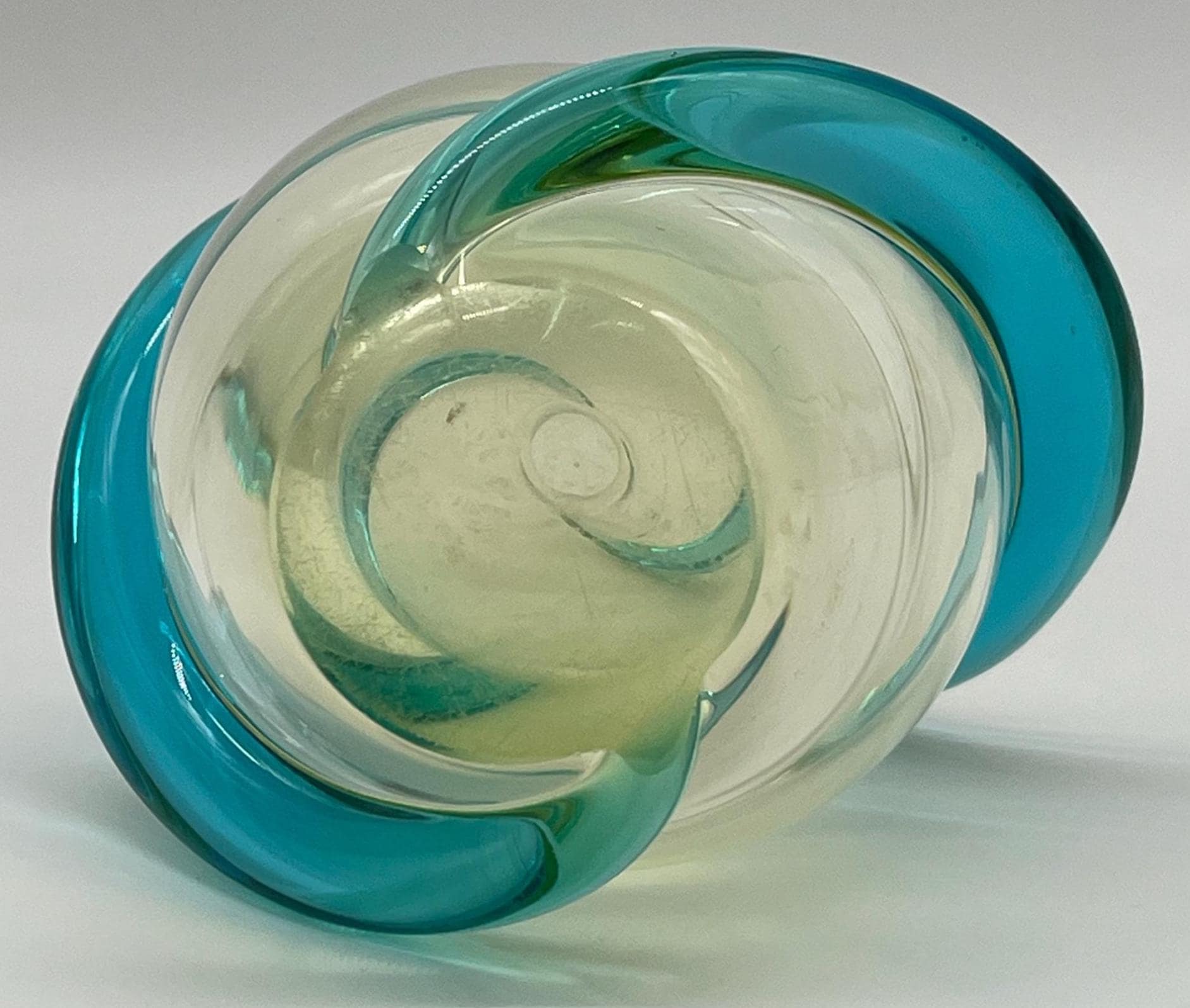 František Zemek Rhapsody Vase, 1960s Czech Bohemian Wrapped Ribbon Art Glass - Thumbnail 7