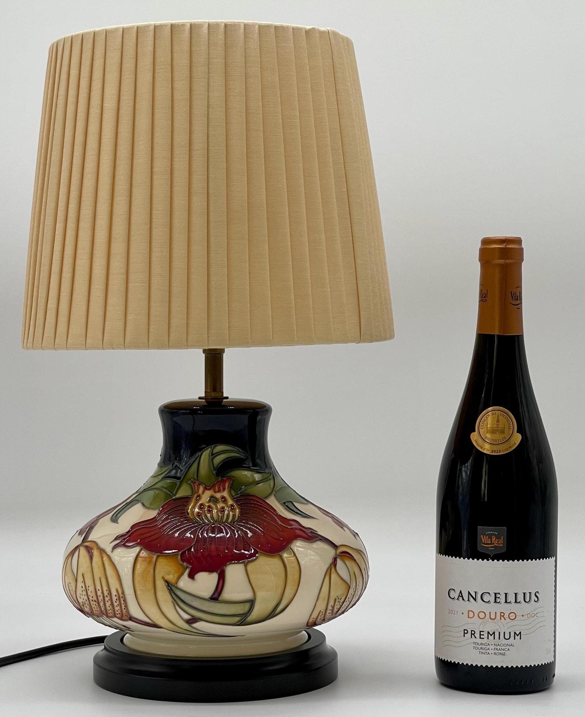 Vintage Moorcroft Anna Lily Lamp, Nicola Slaney Art Pottery, Tube-Lined Floral Ceramic - Thumbnail 3