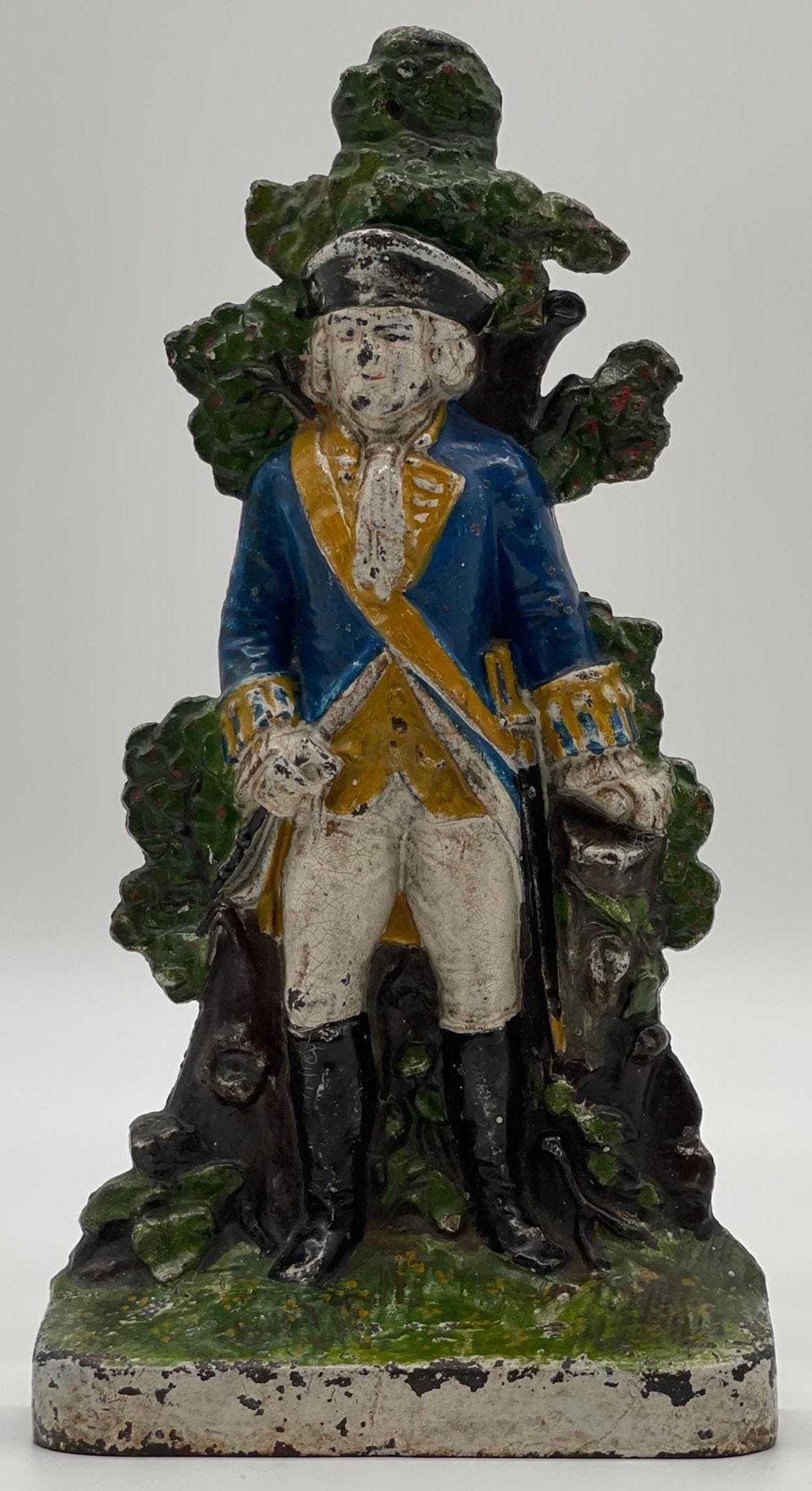 Antique George Washington Cast Iron Doorstop, Albany Foundry #34, Original Paint - Thumbnail 6