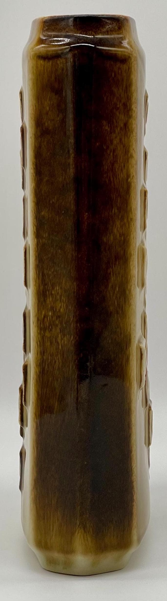 Vintage Ditmar Urbach "Mozaika" Cube Relief Vase, 1960s Czechoslovakian Mid-Century Modern Ceramic Block Pottery - Thumbnail 11