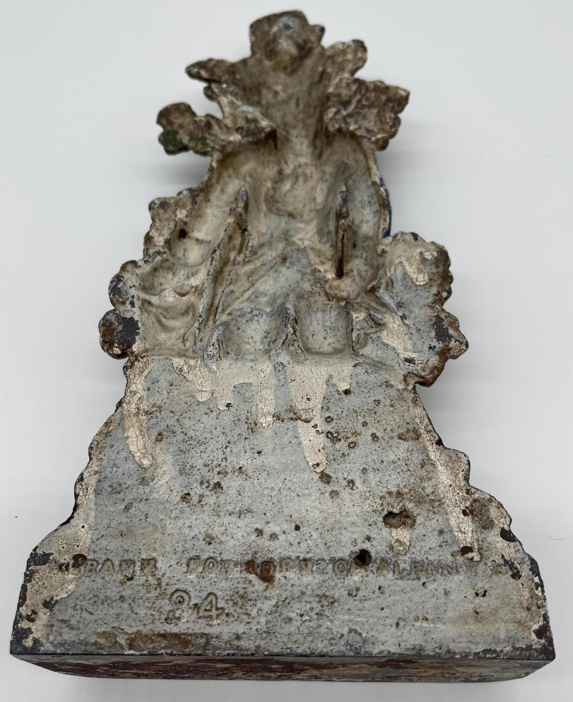 Antique George Washington Cast Iron Doorstop, Albany Foundry #34, Original Paint - Thumbnail 9