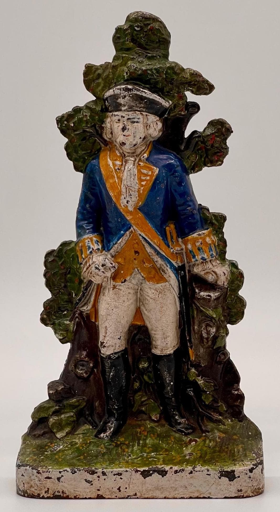 Antique George Washington Cast Iron Doorstop, Albany Foundry #34, Original Paint - Thumbnail 11