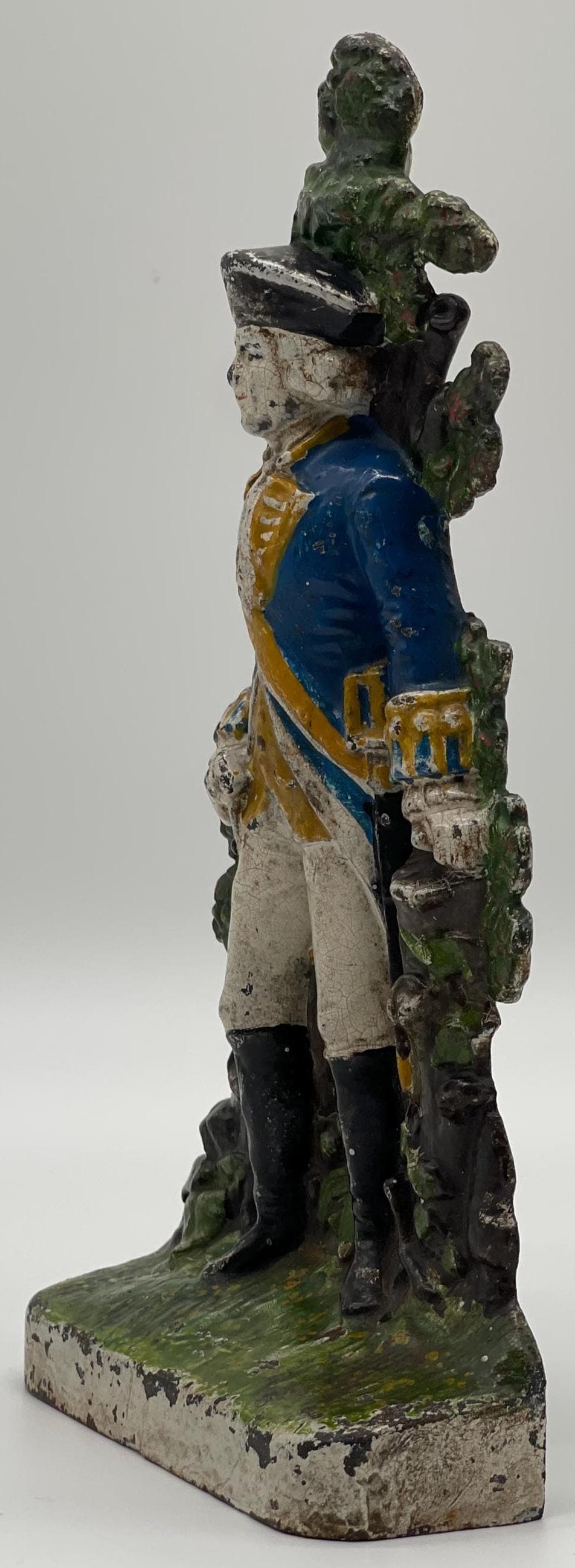 Antique George Washington Cast Iron Doorstop, Albany Foundry #34, Original Paint - Thumbnail 5