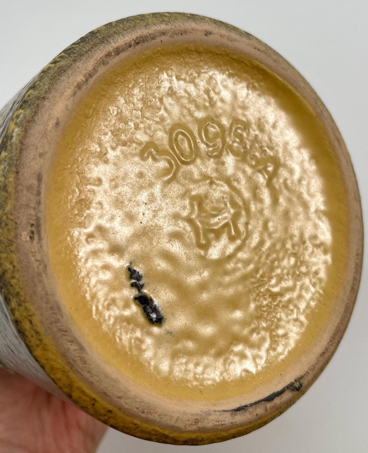 Vintage VEB Haldensleben Fat Lava Vase, Mid-Century Modern Pottery Churn Bottle - Thumbnail 5