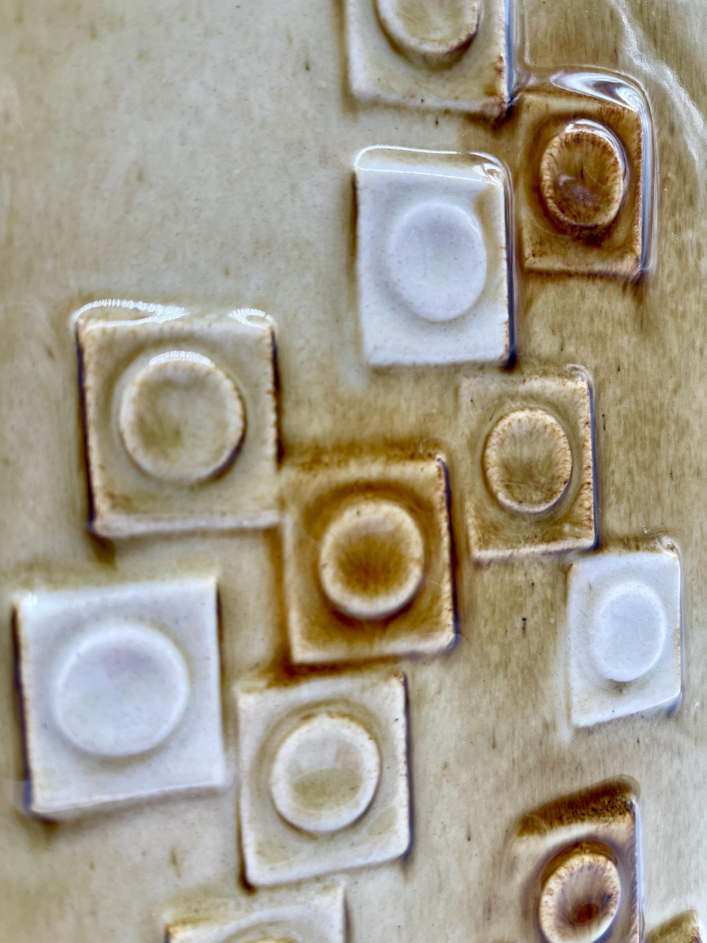 Vintage Ditmar Urbach "Mozaika" Cube Relief Vase, 1960s Czechoslovakian Mid-Century Modern Ceramic Block Pottery - Thumbnail 8
