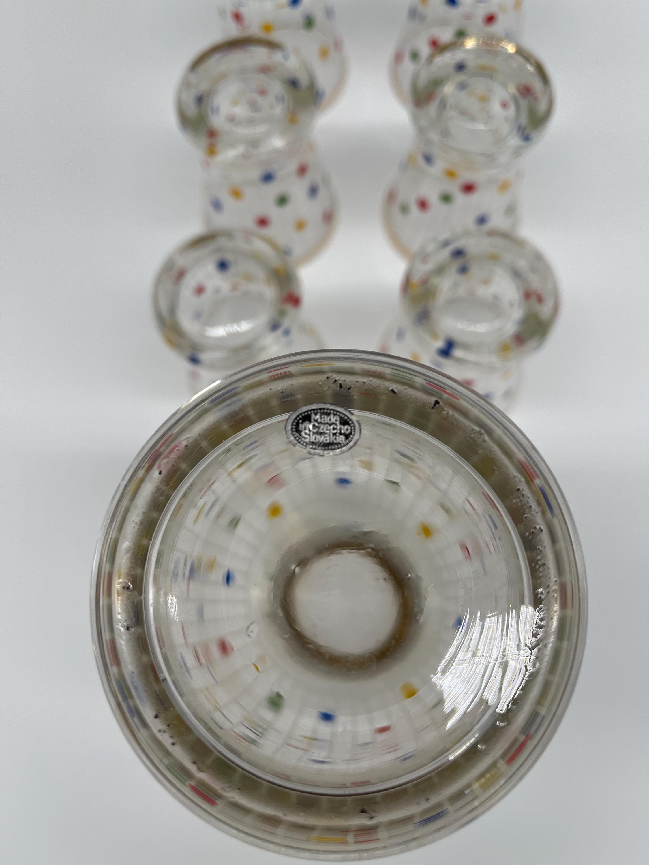 1960s Czech Cocktail Shaker Set, 24k Cased Gold, Hand-Painted Enamel MCM Barware - Thumbnail 13