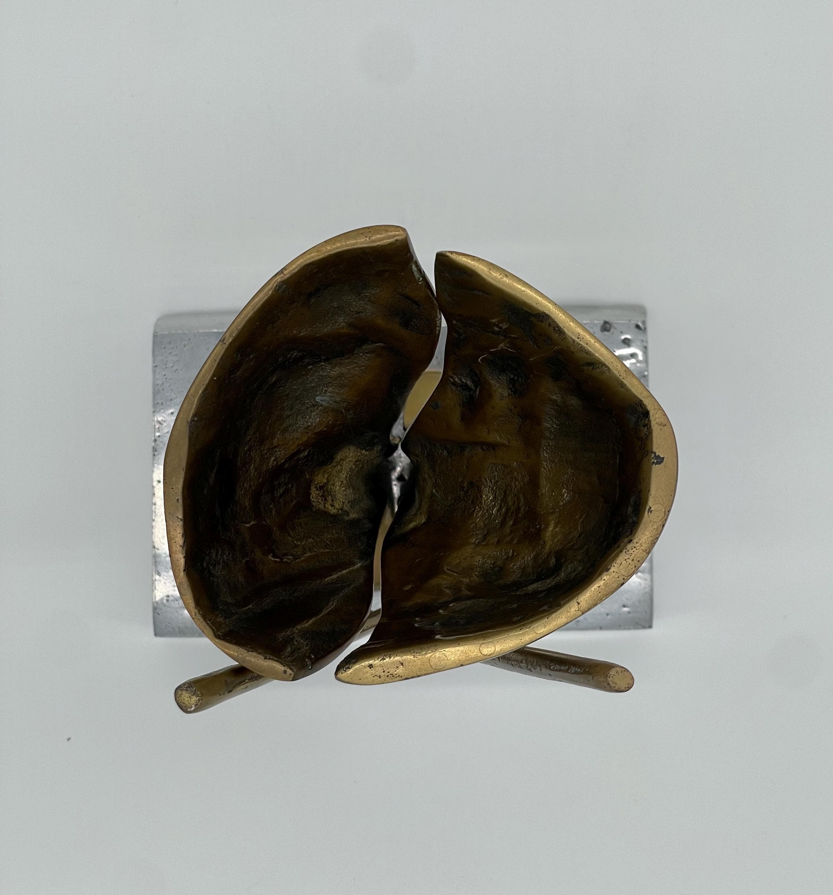 David Marshall Brutalist Golf Trophy Sculpture, Brass Aluminum Mid Century Modern Golf Gift - Thumbnail 13