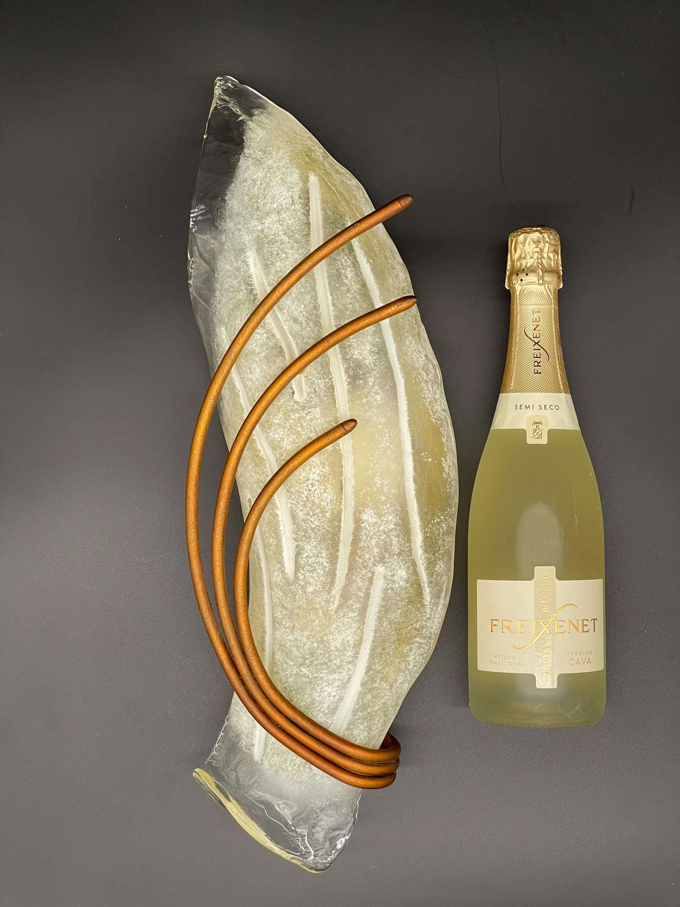 Pair Murano Glass Leaf Sconces, Sil Lux Roma Collection, Mid Century Modern Wall Lights - Thumbnail 2