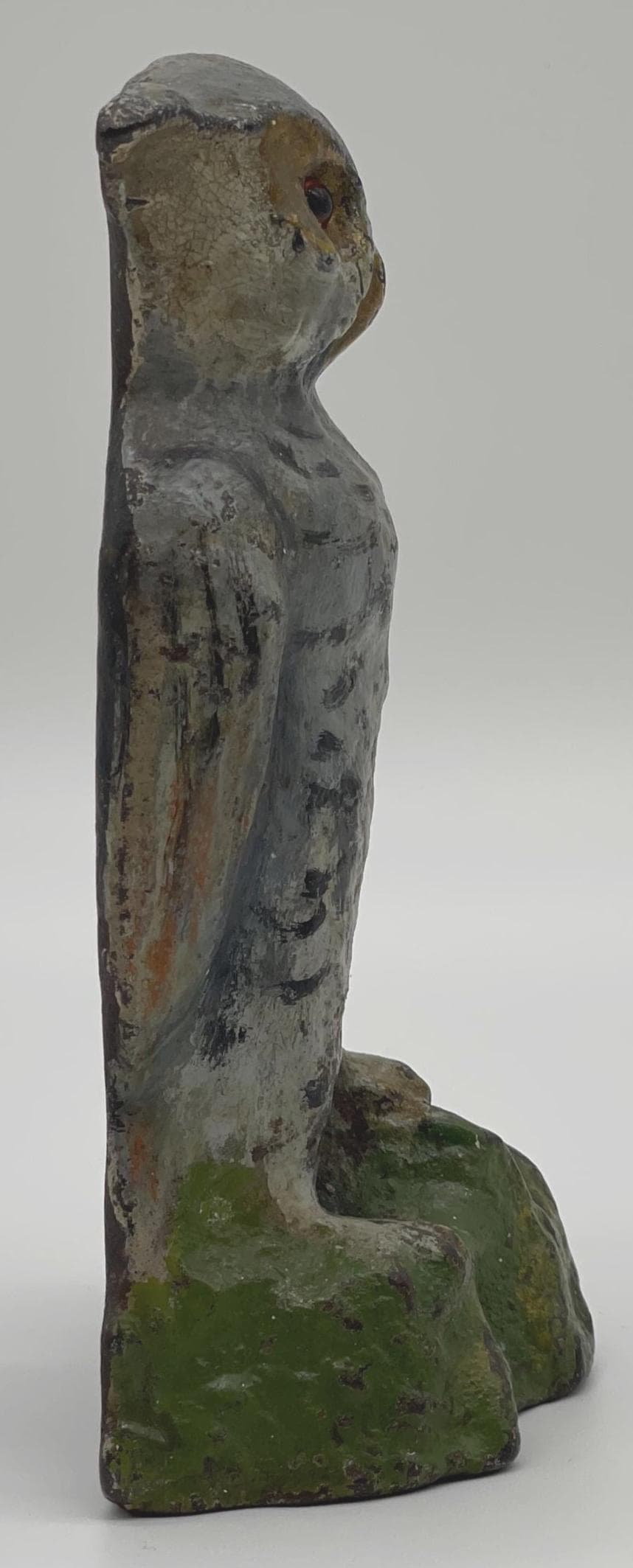 Antique Cast Iron Owl Doorstop, National Foundry, Original Paint, 6.7" - Thumbnail 4