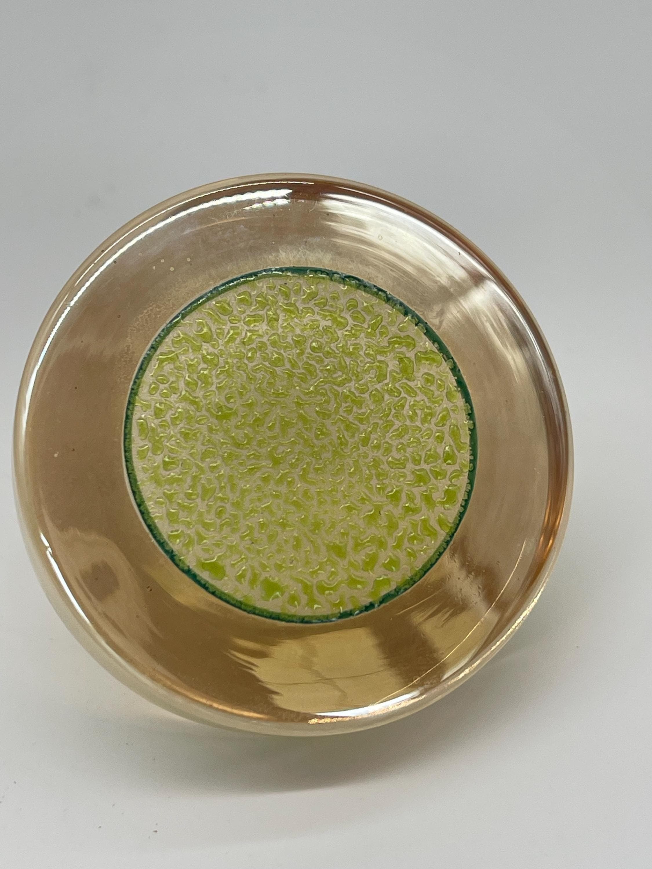 MCM Atomic Decanter Set, Satin Peach Chartreuse Glass Cocktail Glasses, 1950s Barware - Thumbnail 8