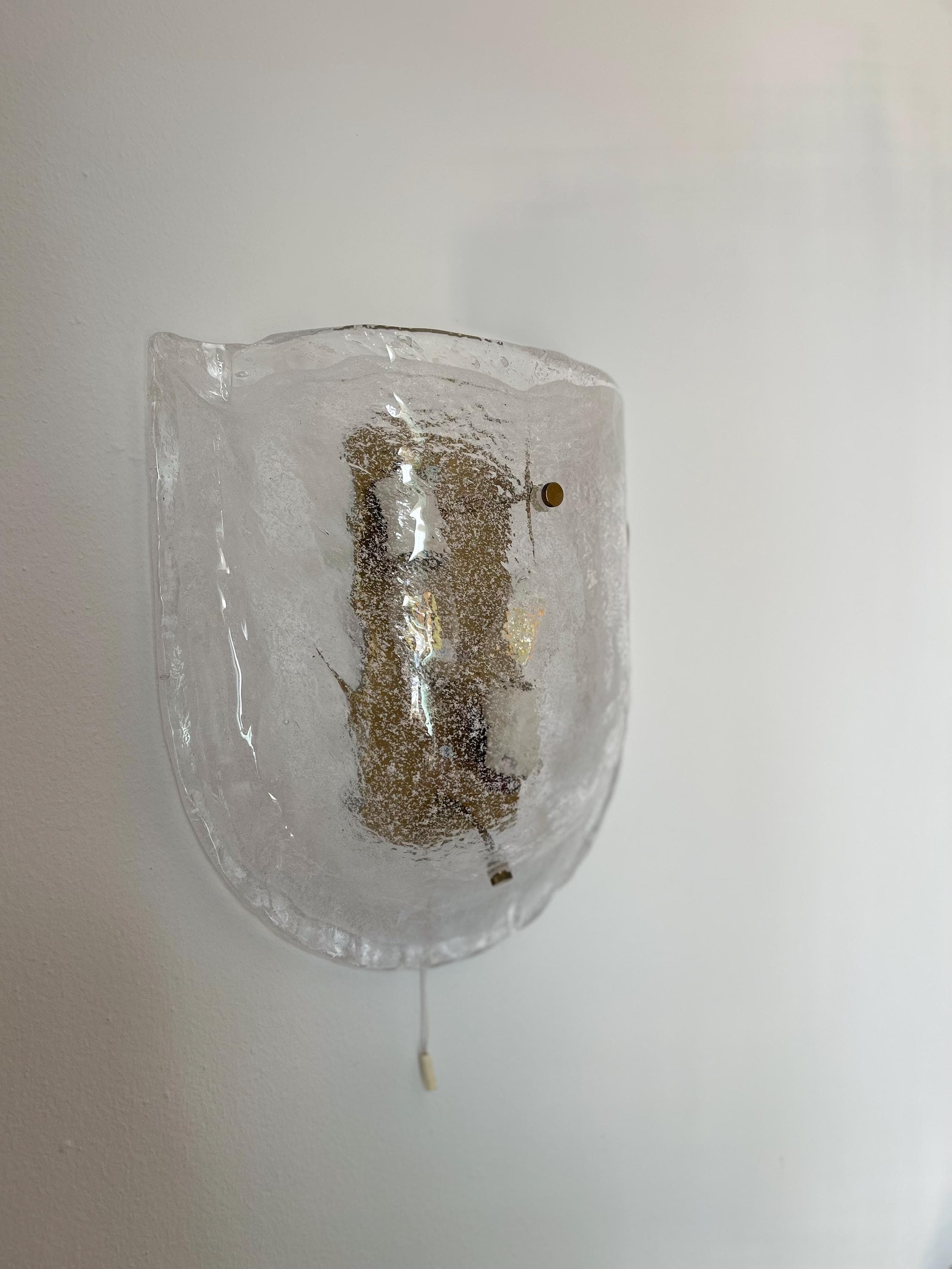 Barovier Toso Murano Ice Glass Sconces, Mid-Century Italian Wall Lights, Avventurina Sommerso Bullicante - Thumbnail 10