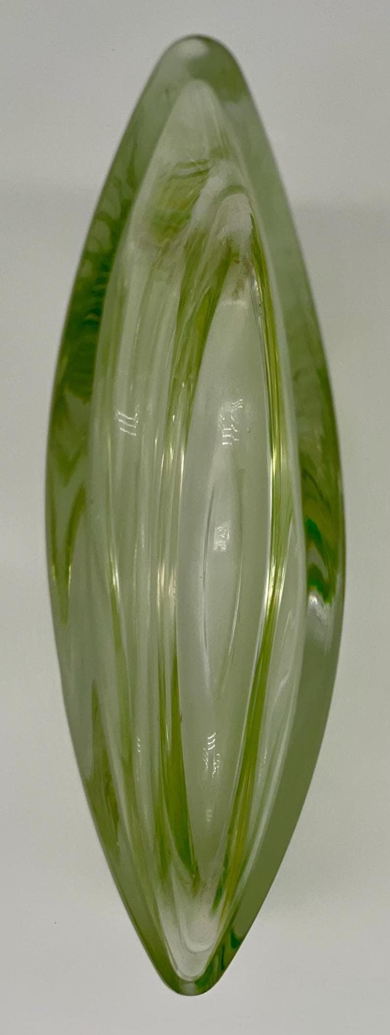 Erwin Eisch Signed Art Glass Vase, 1980s German Studio Glass Sail Shape - Thumbnail 12