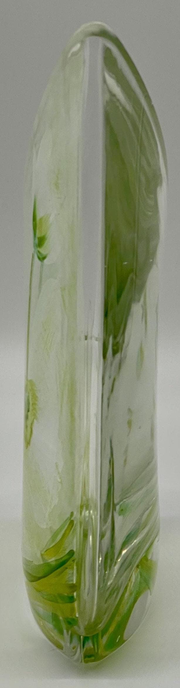Erwin Eisch Signed Art Glass Vase, 1980s German Studio Glass Sail Shape - Thumbnail 7