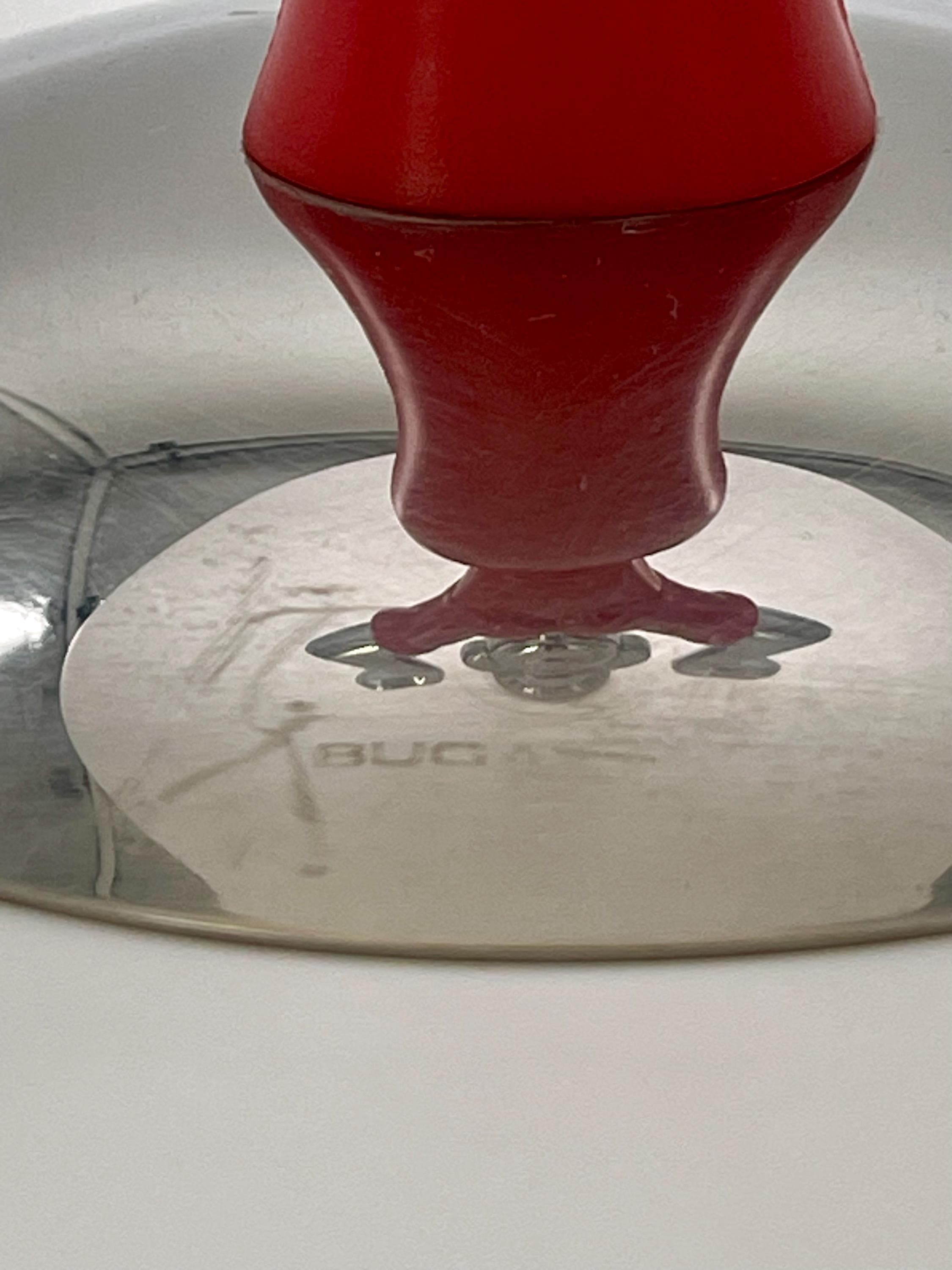 Vintage Casa Bugatti Figural Fruit Bowl, Italian Chrome Red Resin Lady Coupe - Thumbnail 10